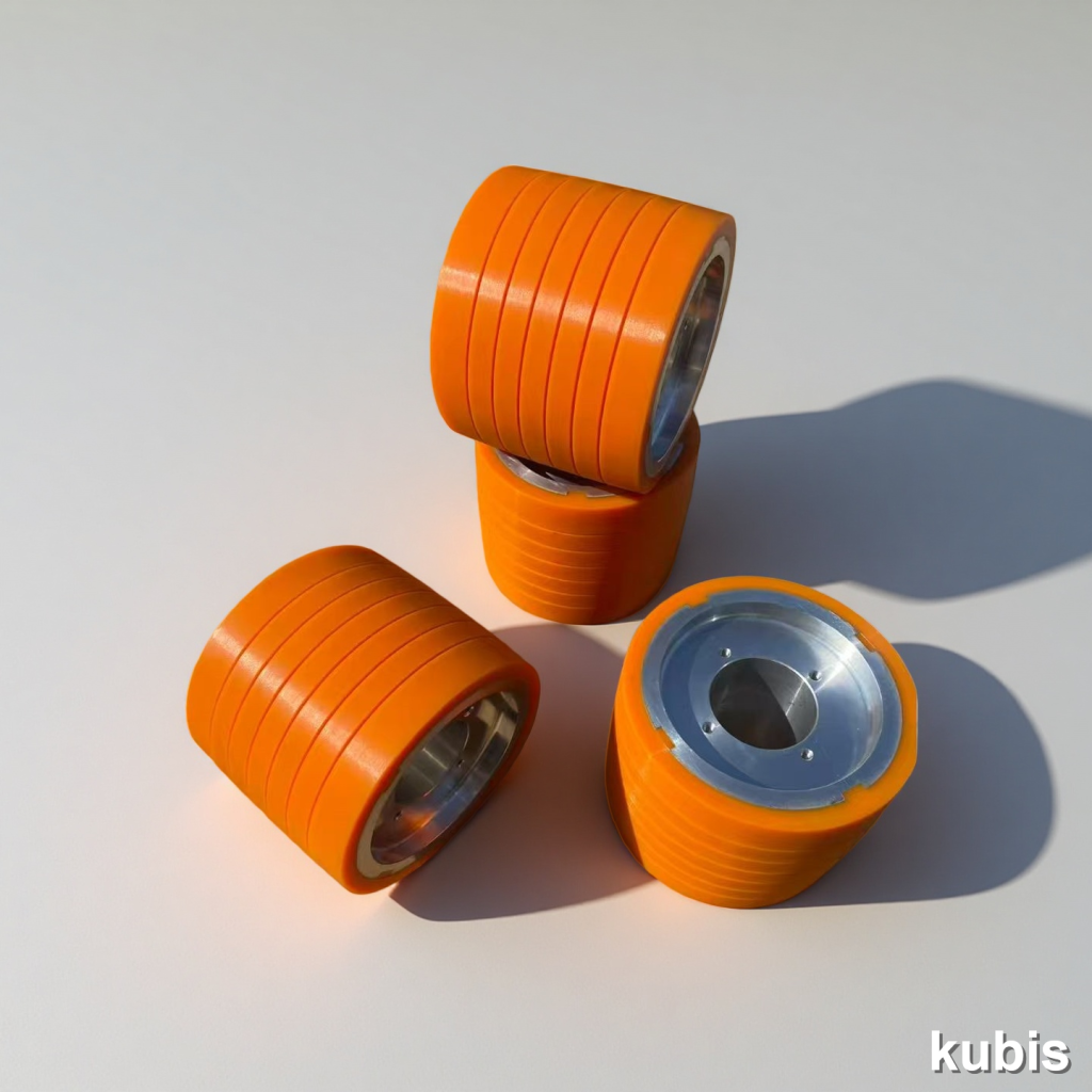 Cast polyurethane wheel, roller and damping block manufactured by Kubis Tech